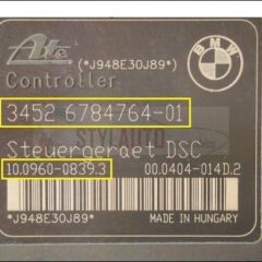 Bomba Esp Abs 34516794650 3451-6784763-01 3452-6784764-01 Abs Dsc Bmw E81 E82 (Avi + In)
