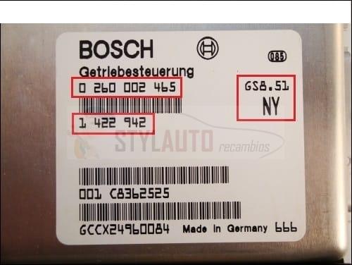 Centralita Cambio Aut Bmw E38 E39 0260002465 1422942 0 260 002 465