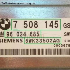 Centralita Caja De Cambios Bmw X5 3.0d 5wk33502ag 7508145 96024685