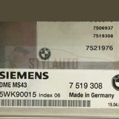 Centralita De Motor Bmw E46 Gasolina Siemens 5wk90015 5wk 90015 Dme Ms4 7519308