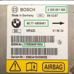 Centralita De Airbags Bmw E46 Bosch 0 285 001 368 0285001368 65.77.6905491