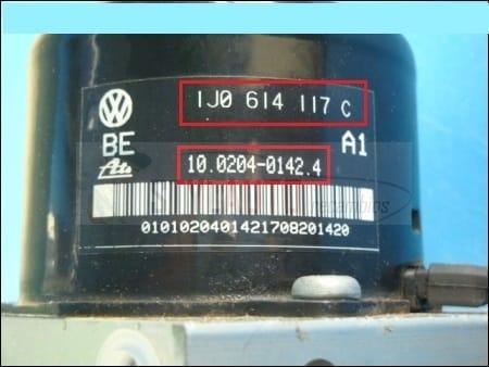 Modulo Abs Audi A3 1j0907379g 1j0614117c Ate 1j0 614 117 C 1j0 907 379 G