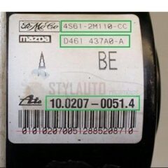 bomba abs ford fiesta fusion 4S61-2M110-CC / Mazda D461-437A0-A / Ate 10.0207-0051.4