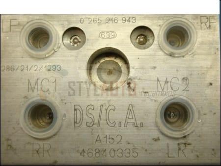 modulo abs fiat punto A152 46840335 Bosch 0265216943 0273004672 Punto 188