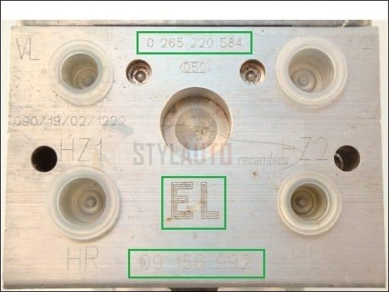 modulo abs opel astra zafira 0273004517 0265220584 09156992