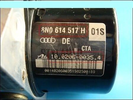 modulo abs audi tt Audi 8N0614517H 8N0907379J Ate 10.0206-0035.4 10.0960-0342.3