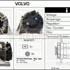 ALTERNADOR NUEVO VOLVO 2.4 GASOLINA 0124515017 0124515018