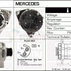 ALTERNADOR NUEVO MERCEDES VITO 2.3D 0 123 320 047 - 0 123 320 062 - 0986040170