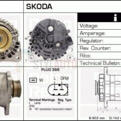 ALTERNADOR NUEVO VW TRANSPORTER LT TDI 0124325022 - 0124325035 - 0986046050