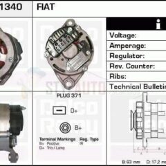 Alternador Iveco P/PA 0120489410, 0120489612, 63306000