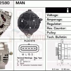 Alternador Man F 2000, 0123525501, 0986042590