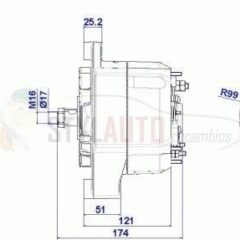 Alternador Volvo 0120468037, 0120468114, 0986037760, CA853IR