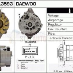 Alternador Daewoo Espero, Nubira, 219091, 96224432,96252548,96252548,CA1386IR