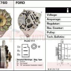 Alternador Ford, 0120489048, 0120489074, 0120489090, 82FB-10300-EA, CA305IR, 0120489099