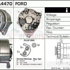 Alternador Ford, 0120489346, 24206, 86AB-10300NB- CA325IR