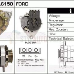 Alternador Ford, 0120488150, 0986036150, 24257A, 88BB-10300-JA, CA562IR
