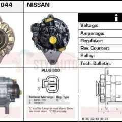 Alternador Nissan, 23100-05E06, JA765IR, LR160-414, LR160-421, LR160-428