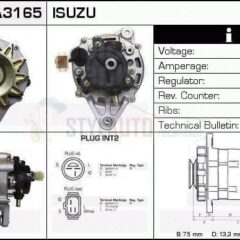 Alternador Opel, Isuzu, Bedford, 894449-0540, JA680IR, LR150-431, LR150-432, LR150-439