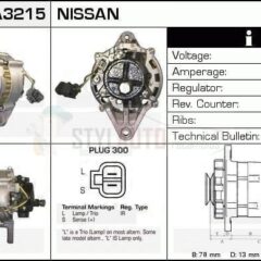 Alternador Nissan, 23100-02N12, 23100-02N16, JA185IR, LR150-430