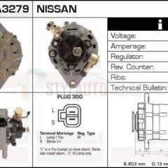 Alternador Nissan, JA769IR, LR170-417, LR170-417B, LR170-502, LR170-502B