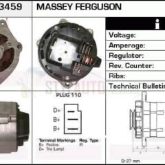 Alternador Case, Massey Ferguson, Ebro, 11201095