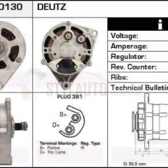 Alternador Deutz, Case, 11201096, IA0096