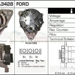 Alternador Ford, 0986036701, 63321425, 91FF-10300-JA, A2T14592, CA1083IR