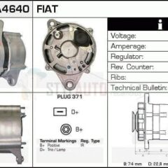 Alternador Fiat, Lancia, 0120489128, 0120489129, 0120489400, 63321005, CA254IR