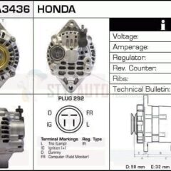 Alternador Daihatsu, Rover, Honda, 100211-0760, 101211-0240, A5T04092, A5T06291, JA980IR