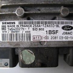 Centralita de motor FORD FIESTA 1.4 TDCI SID802 5WS40027K-T / 2S6A-12A650-BL 1BSF