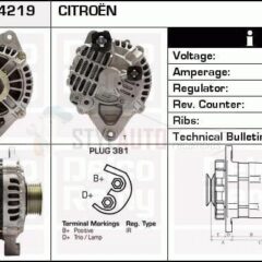 ALTERNADOR CITROEN BERLINGO D / CITROEN DISPATCH A4T03491