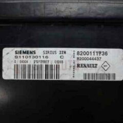 Centralita del motor / Renault Kangoo 8200111736 SIEMENS SIRIUS 32N S110130116C S110130116 C
