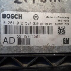 CENTRALITA DE MOTOR OPEL VECTRA SIGNUM BOSCH 0 281 012 534, 0281012534, 55 197 150, 55197150, 1039S1152