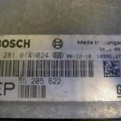 CENTRALITA DE MOTOR OPEL ASTRA ZAFIRA 1.9 CDTI BOSCH 0 281 014 024, 0281014024, GM 55 205 622 EP, 55205622EP, 5520562