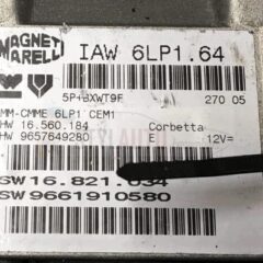 CENTRALITA DE MOTOR CITROEN PEUGEOT 2.0 16V MAGNETI MARELLI IAW 6LP1.64, IAW6LP164, 16.560.184, 16560184, 9657649280, 16.821.034