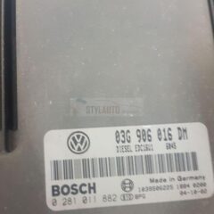 CENTRALITA DE MOTOR VW VOLKSWAGEN CADDY 1.9 TDI 03G906016DM, 03G 906 016 DM, BOSCH 0281011882, 0 281 011 88