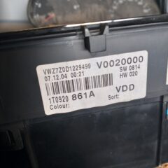 cuadro de relojes vw touran caddy 1t0920861a