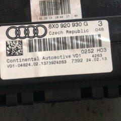 cuadro de relojes audi a1 8x0920930g a2c53321556
