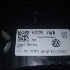 cuadro relojes vw golf 7 gtd 5g1920757a