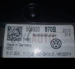 cuadro relojes vw golf 7 tsi 5g0920870b