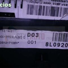 CUADRO DE RELOJES AUDI A3 8L0920900N
