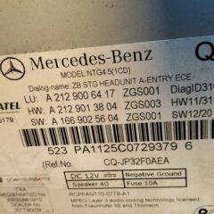 Sistema Audio/Radio CD MERCEDES-BENZ CLASE E W212 A2129006417 A2129013804