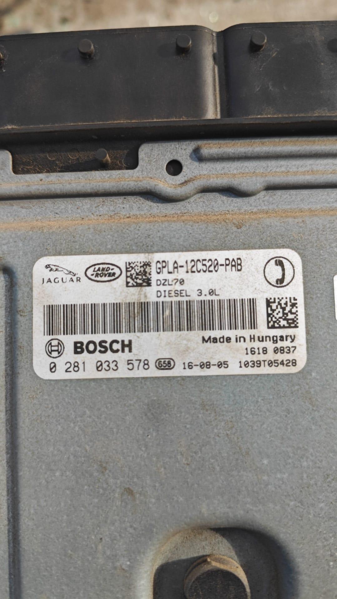 ECU CENTRALITA MOTOR 0281033578 GPLA-12C520-PAB LAND ROVER JAGUAR 3.0d 2016